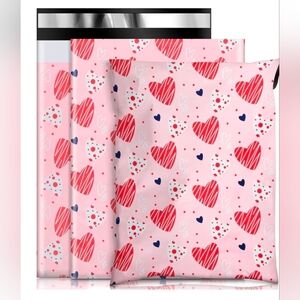Pink Heart Poly Mailers (10x13) 10 Ct